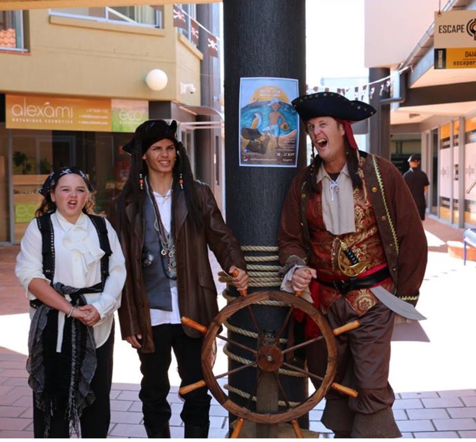 Pirates in Caloundra main street.